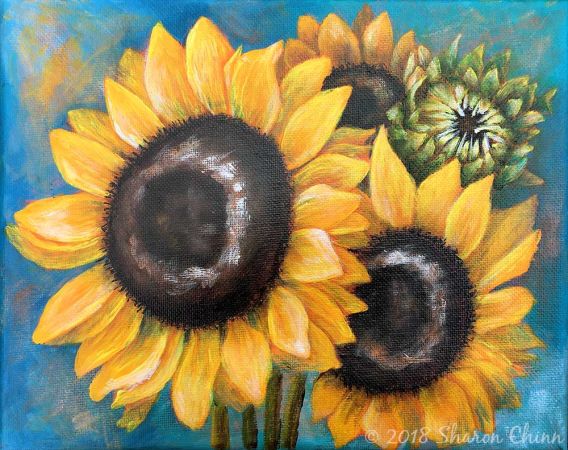 Sun Lovers Sunflowers - 8x10