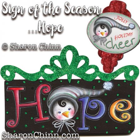 Sign of the Seasons-Hope Ornaments Painting Pattern - Sharon Chinn