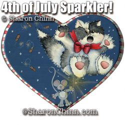 4th of July Sparkler SweetHeart Painting Pattern - Sharon Chinn
