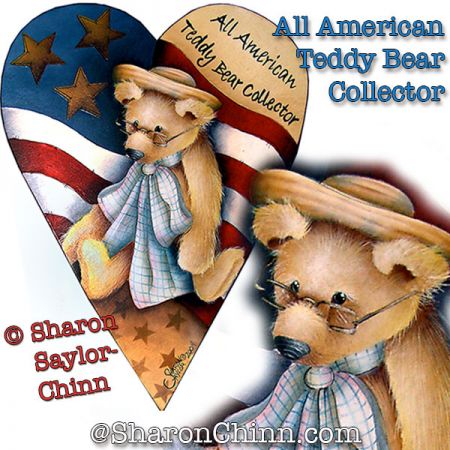 All American Teddy Bear Collector Painting Pattern - Sharon Chinn