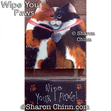 Wipe Your Paws Sign Painting Pattern - Sharon Chinn