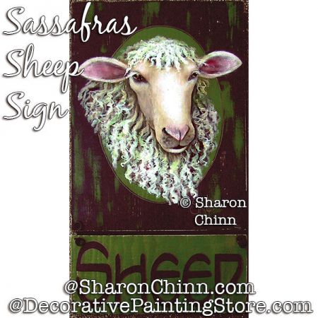 Sassafras Sheep Sign Painting Pattern - Sharon Chinn
