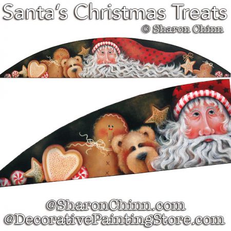 Santas Christmas Treats Door Crown Painting Pattern - Sharon Chinn