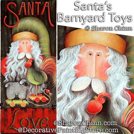 Santas Barnyard Toys Sign Painting Pattern - Sharon Chinn