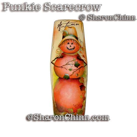 Punkie Scarecrow Barrel Stave Painting Pattern - Sharon Chinn