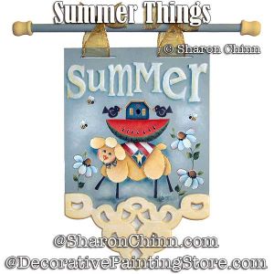 Summer Things Banner Painting Pattern - Sharon Chinn
