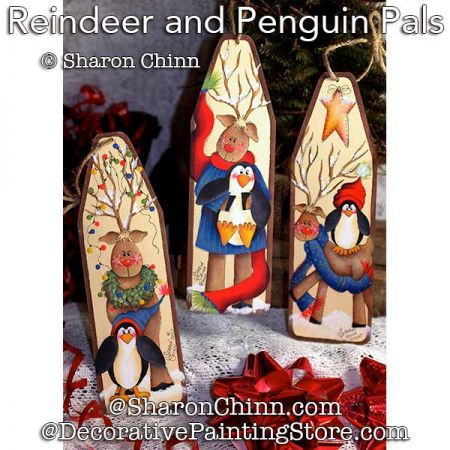 Reindeer & Penguin Pals Painting Pattern - Sharon Chinn