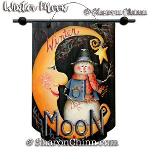 Winter Moon Banner Painting Pattern - Sharon Chinn