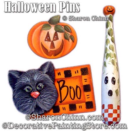Halloween Pins Painting Pattern - Sharon Chinn