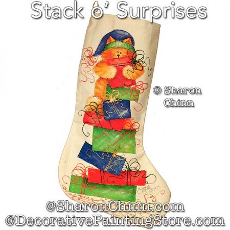 Stack o Surprises Christmas Stocking Painting Pattern - Sharon Chinn