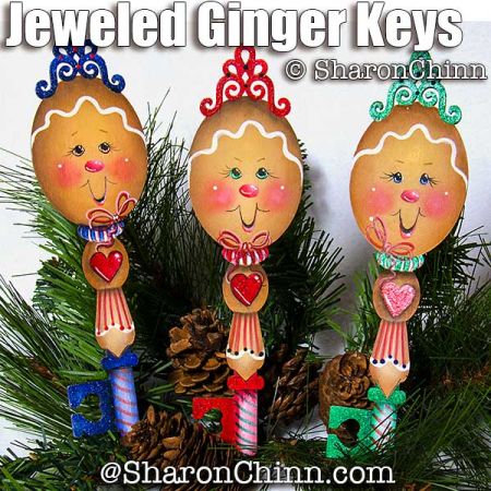 Jeweled Ginger Keys Painting Pattern - Sharon Chinn
