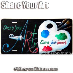 Share Your Art License Plate Painting Pattern - Sharon Chinn