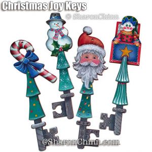 Christmas Joys Key Ornaments Painting Pattern - Sharon Chinn