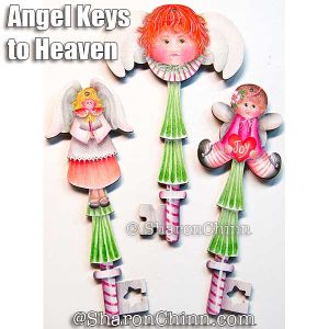Angel Keys to Heaven Ornaments Painting Pattern - Sharon Chinn