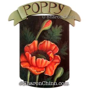 Red Poppy Painting Pattern - Sharon Chinn