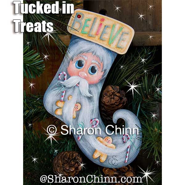 Tucked in Treats Stocking  Painting Pattern - Sharon Chinn