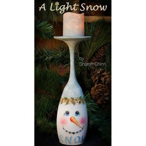 A Light Snow Tea Light Holder Painting Pattern - Sharon Chinn