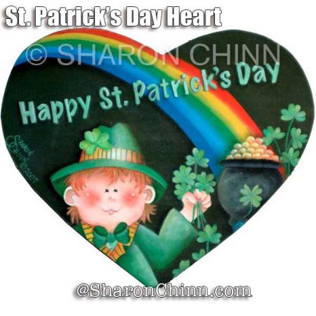 Leprechaun Heart Painting Pattern - Sharon Chinn