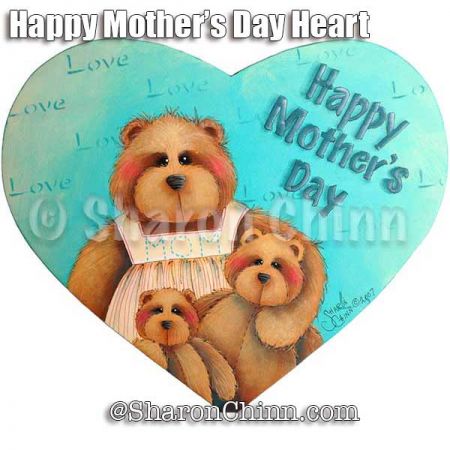 Mothers Day Heart Painting Pattern - Sharon Chinn
