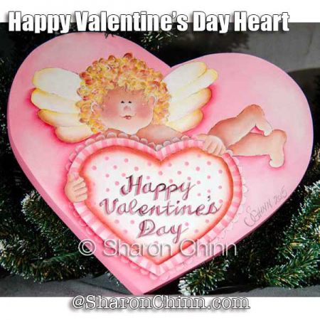 Valentine Cupid Heart Painting Pattern - Sharon Chinn