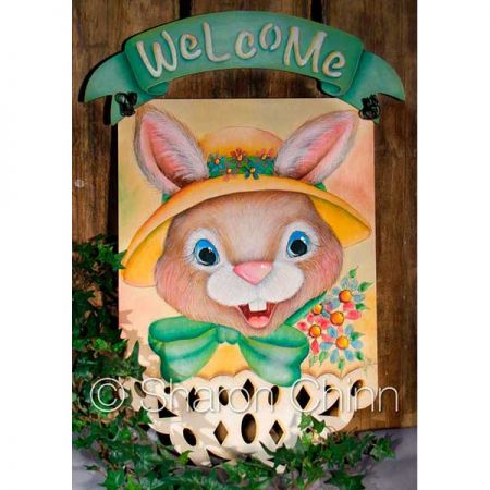 Bunny Banner Painting Pattern - Sharon Chinn