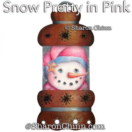 Snow Pretty in Pink Lantern Painting Pattern BY PDF DOWNLOAD - Sharon Chinn