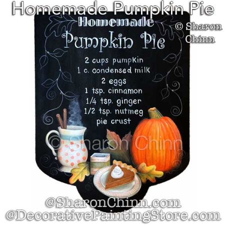 Homemade Pumpkin Pie Sign Painting Pattern - Sharon Chinn