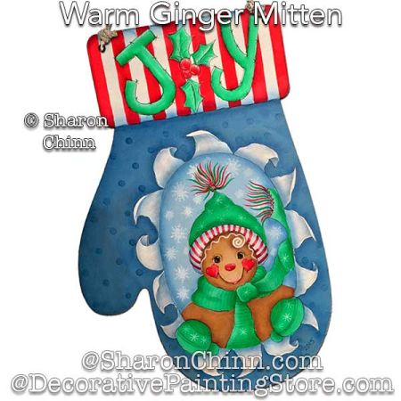 Warm Ginger Mitten Painting Pattern - Sharon Chinn