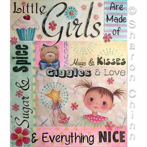 Little Girls Are Made of  Painting Pattern - Sharon Chinn
