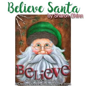 Believe Santa Painting Pattern - Sharon Chinn