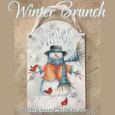 Winter Brunch (Snowman) Painting Pattern BY PDF DOWNLOAD - Sharon Chinn