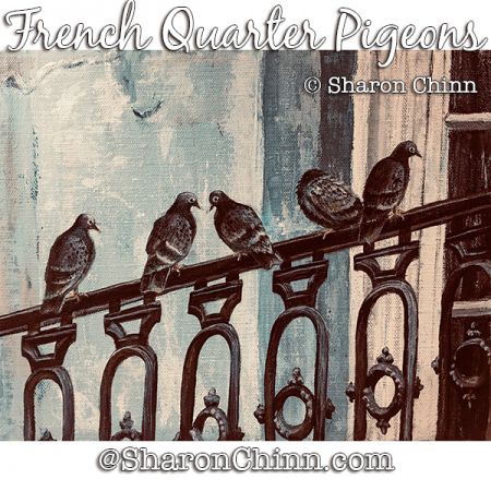 French Quarter Pigeons Painting Pattern BY PDF DOWNLOAD - Sharon Chinn