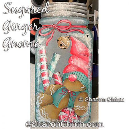 Sugared Ginger Mason Jar Painting Pattern By PDF Download - Sharon Chinn
