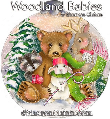 Woodland Babies Painting Pattern - Sharon Chinn