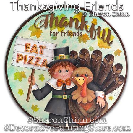 Thanksgiving Friends Painting Pattern - Sharon Chinn