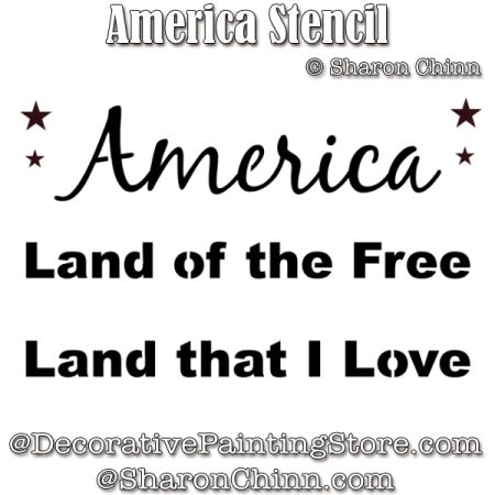 America Stencil - Sharon Chinn