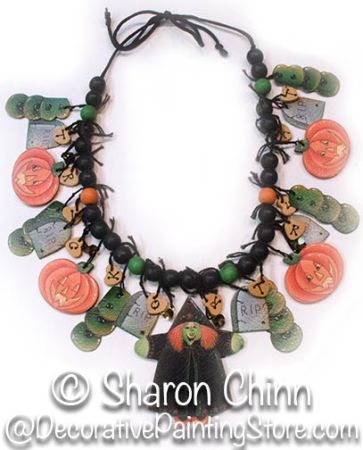 Halloween Necklace Painting Pattern - Sharon Chinn