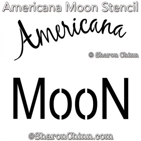 Americana Moon Stencil