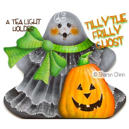 Tilly the Frilly Ghost Painting Pattern - Sharon Chinn
